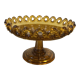 1900 fruit cup in amber pressed glass.