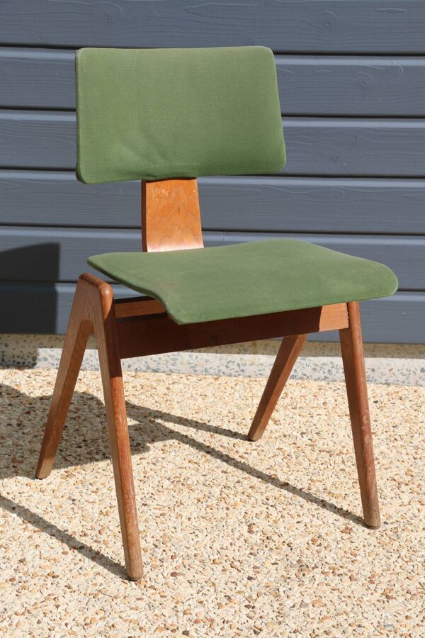 Chaise Robin Day « HILLESTAK » 1950 verte
