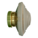 Old glass globe wall/ceiling light in frosted white and gold.