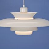 Danish XL hanging lamp in white, 1980s