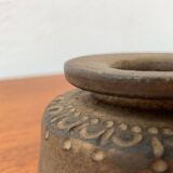 Brutalist mid-century studio pottery vase by Johannes Lessmann for Keramische Werkstatt Margaretenhöhe, Essen.