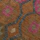 Pink Brown Modern Oushak Runner Rug, 75x352Cm