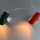 Pair of table lamps or wall lights in metal by Greene & Greene, 1970s, Germany.