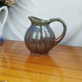 Stoneware Pitcher or Carafe in the Shape of a Pumpkin, Art Deco Period 1930s