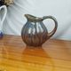 Stoneware Pitcher or Carafe in the Shape of a Pumpkin, Art Deco Period 1930s
