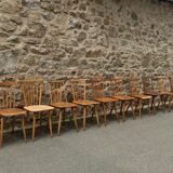 Series of 15 scandinavian bistro chairs