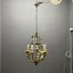 Tole Ceramic Flower Italian Chandelier 1960’s 