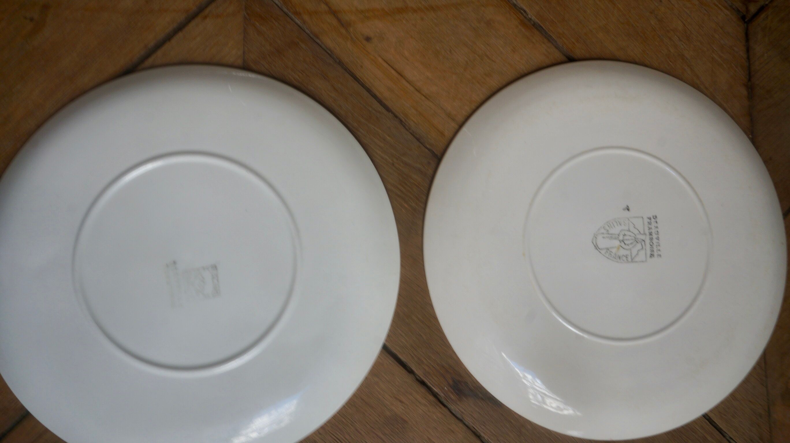 6 plates flat Salins Deauville 1960 French design