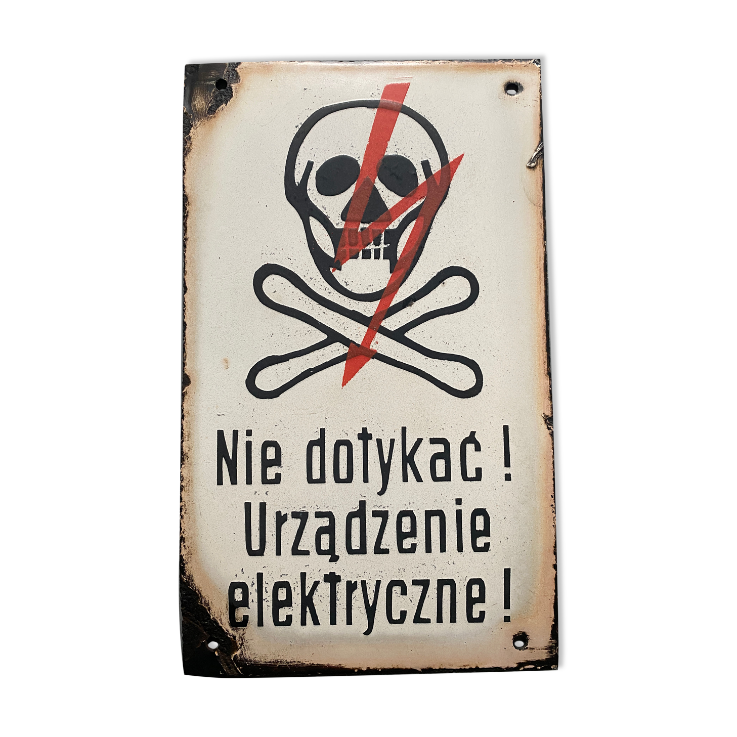 Old skull death head danger email plate