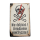 Old skull death head danger email plate
