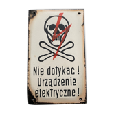 Old skull death head danger email plate