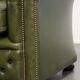 Green cow leather 2.5-seater Chesterfield sofa in English style