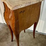 Louis XV style bedside table in marquetry