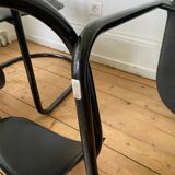 4 Effezeta chairs Italy tubular mid century vintage design 1980