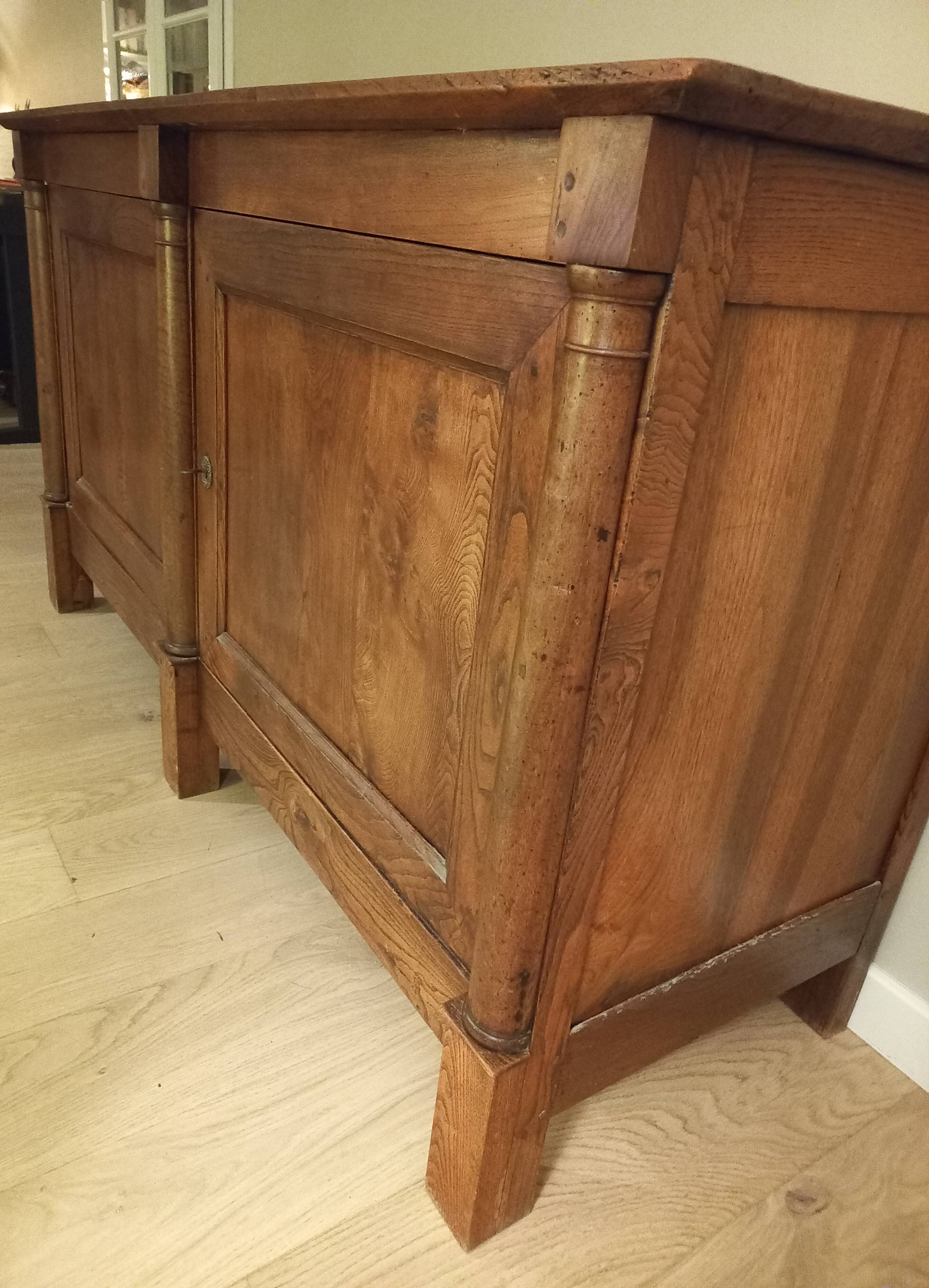 Very Empire half-column XIX century low sideboard