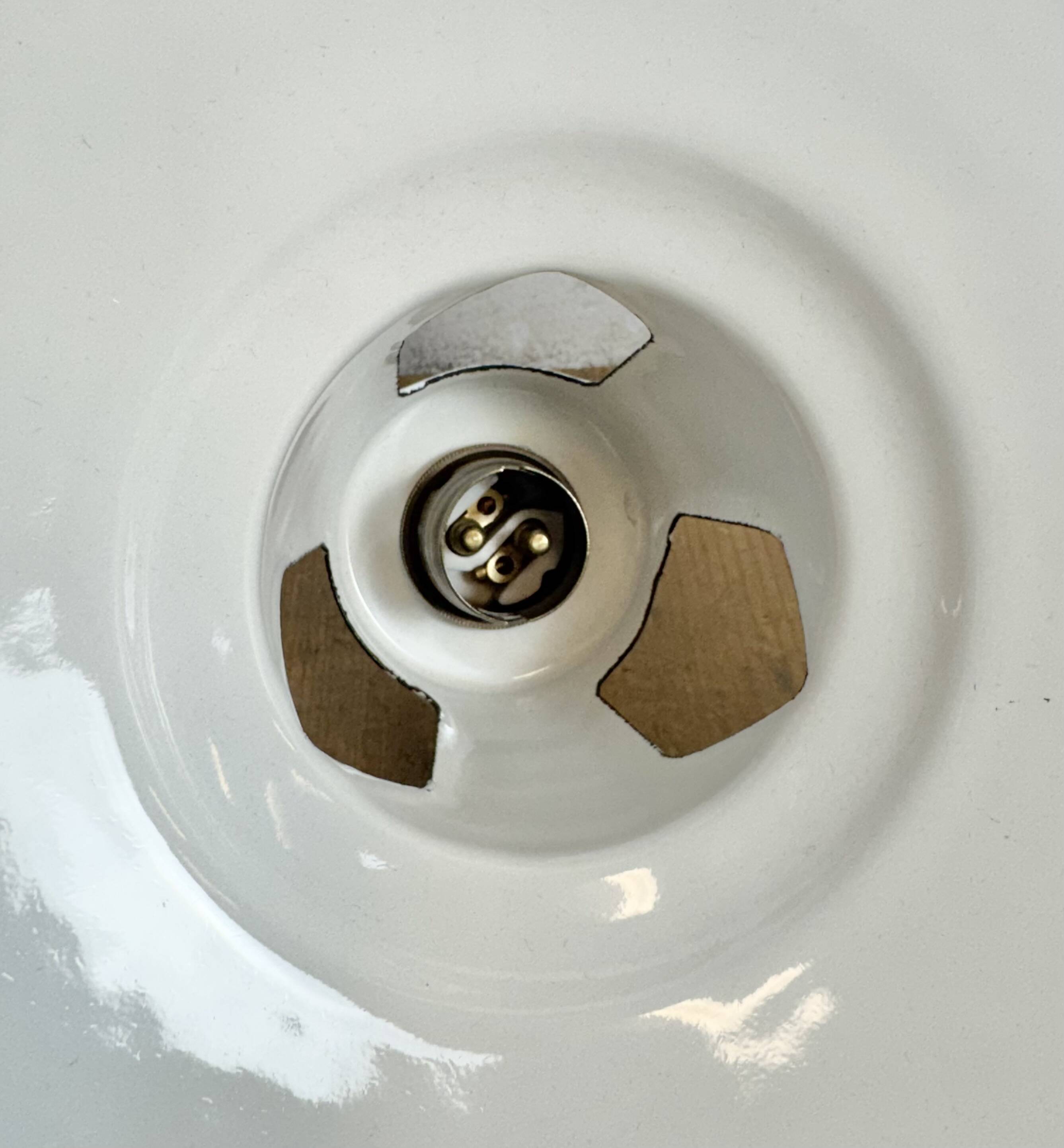 Industrial White Enamel Factory Pendant Lamp from Thorlux, 1960s