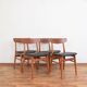 Danish teak & leather dining chairs from falstrup mobler, 1960