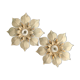 Pair metal flower sconces