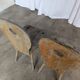 Set of 2 Rustic Primitive Wooden Chairs / Weathered Farmhouse Dining Chairs