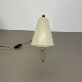 Tripod kalmar stilnovo style hollywood regency table lamp in brass, austria, 1950s