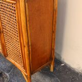 Bookcase in rattan and canning