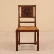 Solid oak chairs, France, 1950s