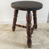 Wooden stool turned vintage tripod