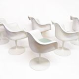 Ensemble de table à manger et six chaises Space-Age Tulip des années 1970 par Eero Saarinen pour Knoll