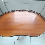 Tripod pedestal table. Bean shape with gallery.
