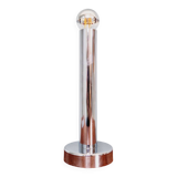 Tubular chrome metal table lamp, 1970s
