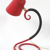 Red spiral cocotte lamp