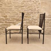 Pair of sculptural chairs, Brazilian design, Joaquim Tenreiro, 1950