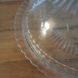 Glass arcopal cake dish with bell