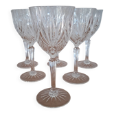 6 crystal white wine glasses from Arques, Sofia model.