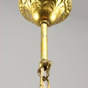Vintage Italian Crystal and Gilt Metal Chandelier, 1980s