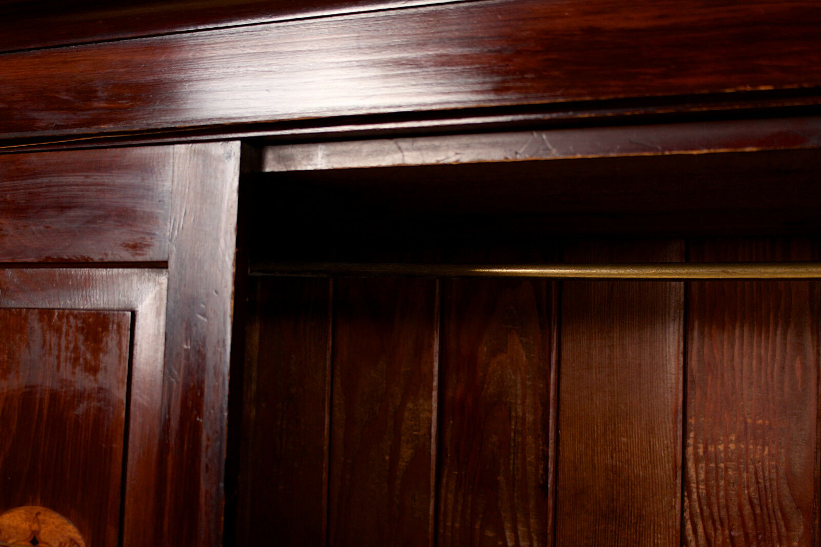 Wardrobe mahogany carved mirror new art