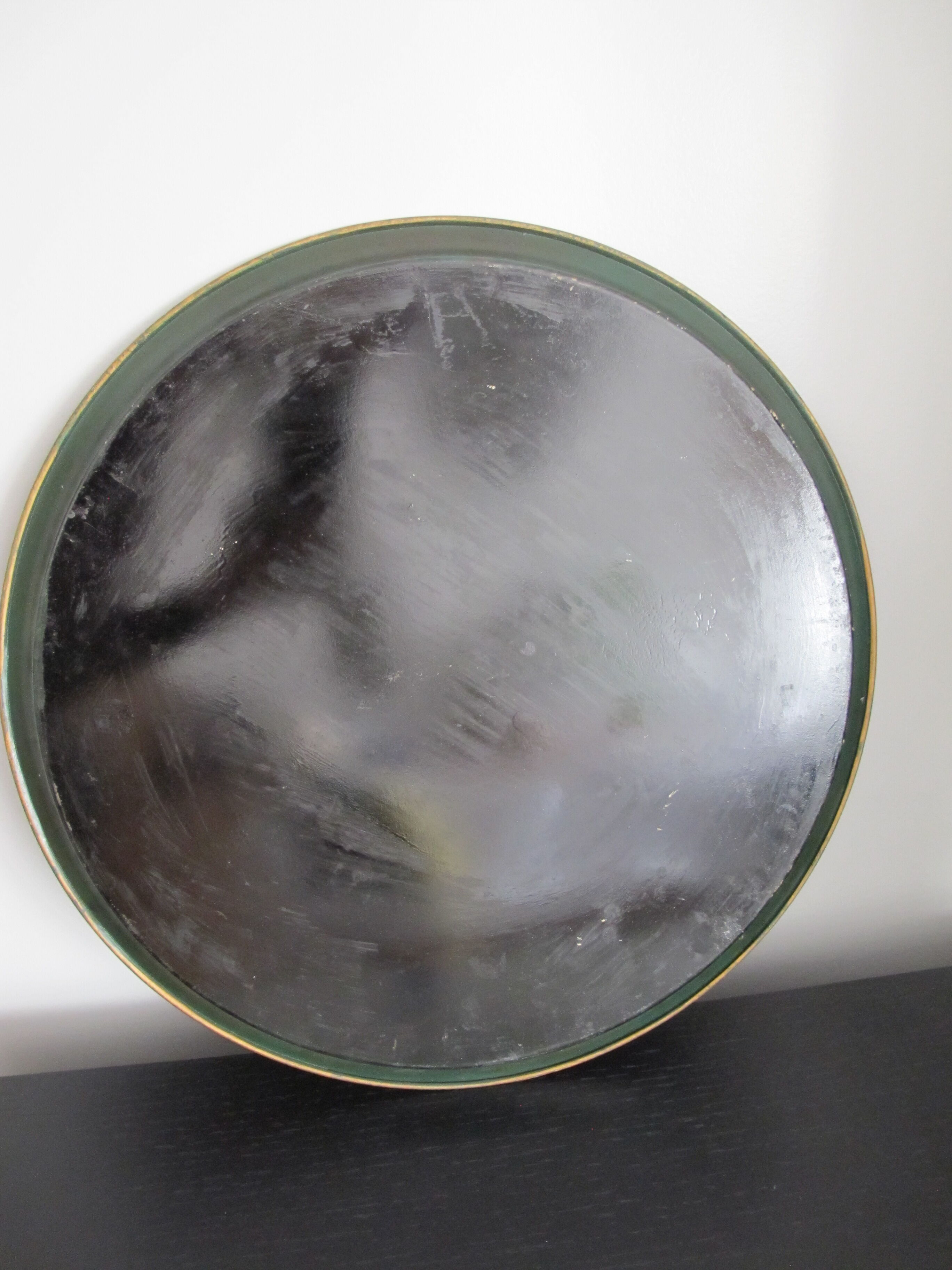 Napoleon III painted metal tray