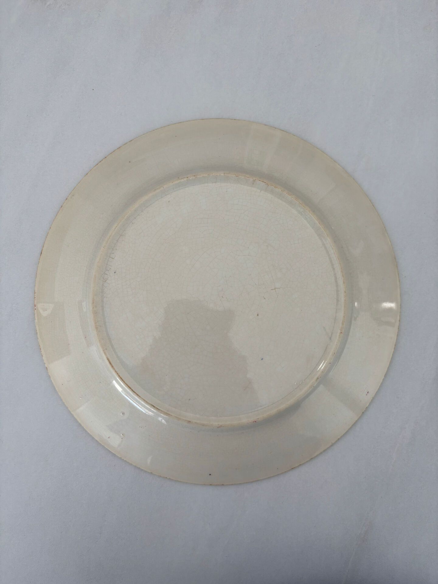 Assiette creuse terre de fer St Amand modèle trianon verte - faïence a