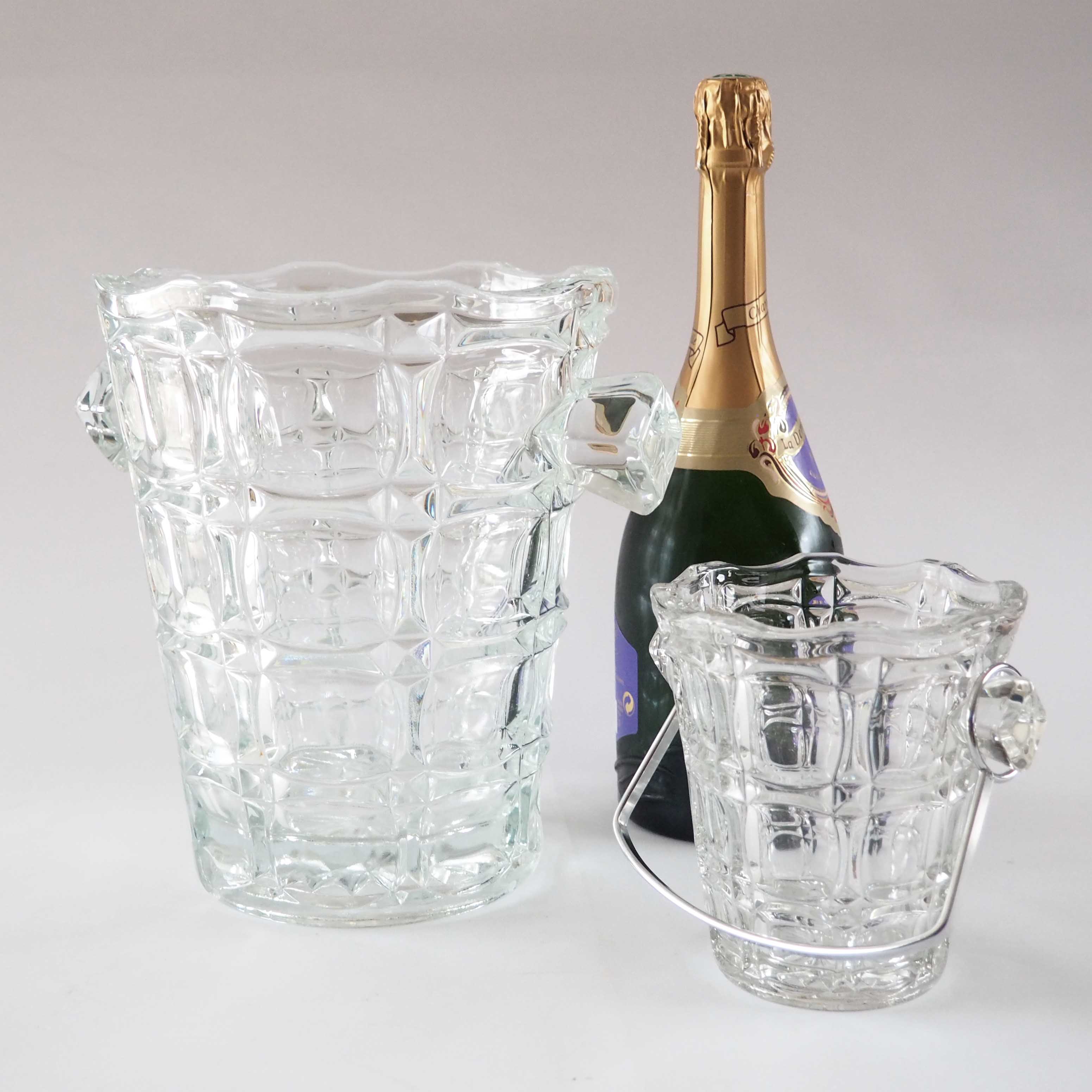 Glass champagne bucket