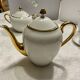 White and gold porcelain breakfast set