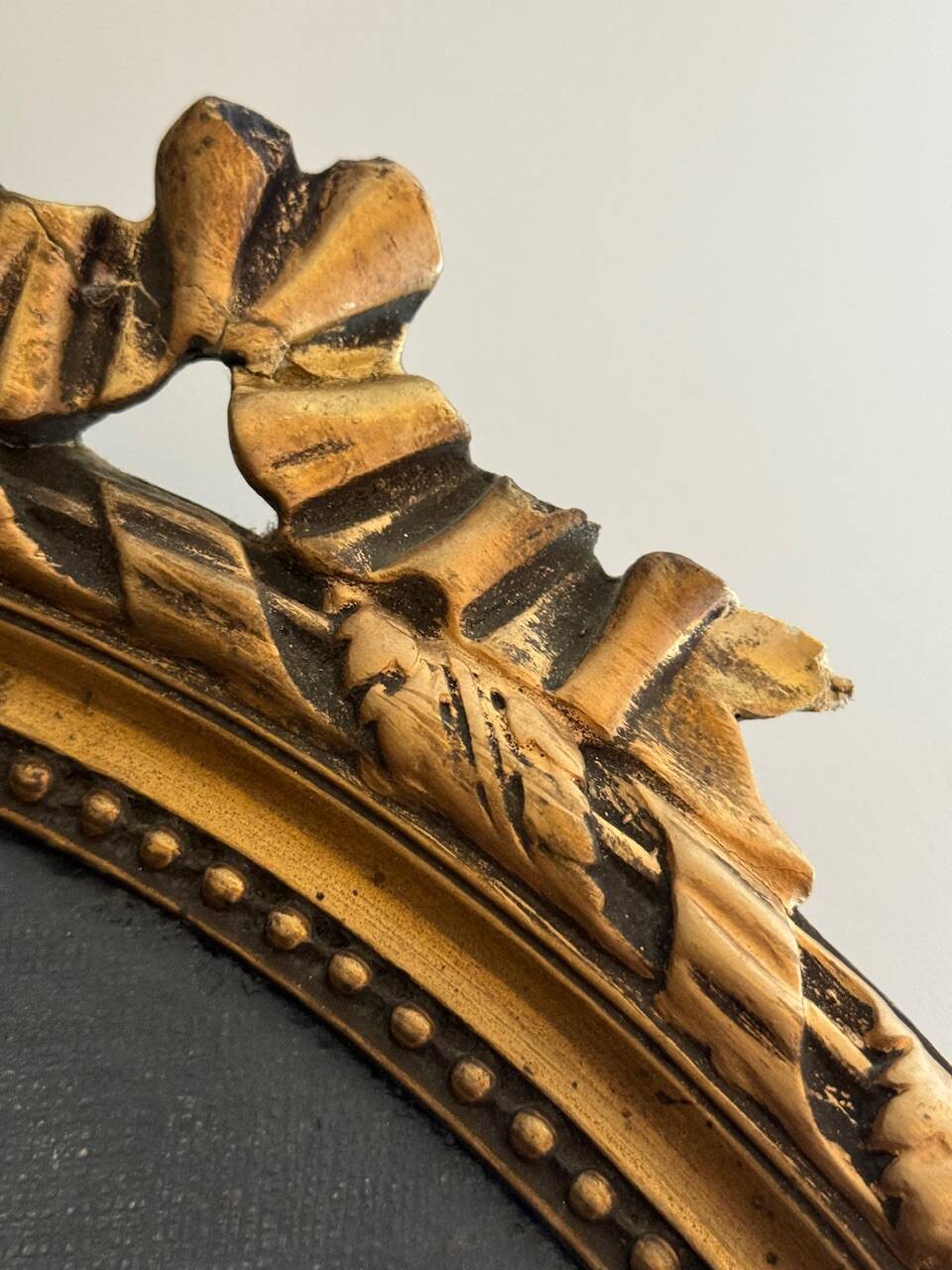 Old painting, portrait of a young boy 19th century