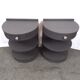 Pair of rounded bedsides revamped art deco