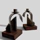 Pair of Brutalist Sculptural Candleholders by Arte Romera, Spain, 1980s