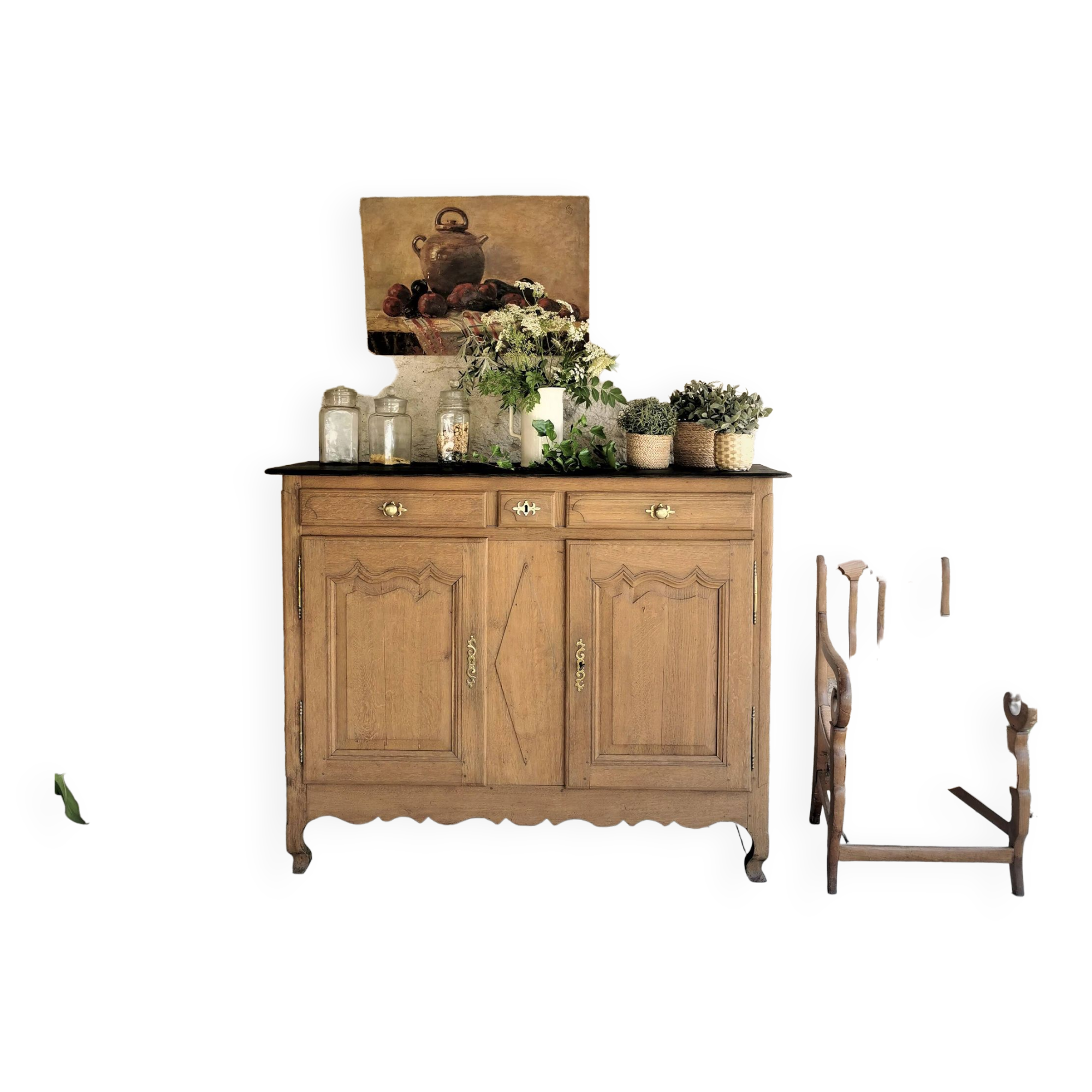 3/4 oak Flemish spent grain sideboard