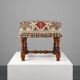 Early 20th Century Pair of Wood & Fabric French Footstools