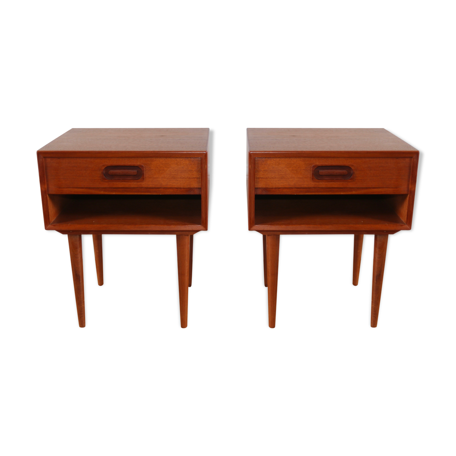 Scandinavian teak bedside pair Johannes Andersen