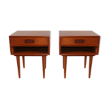 Scandinavian teak bedside pair Johannes Andersen