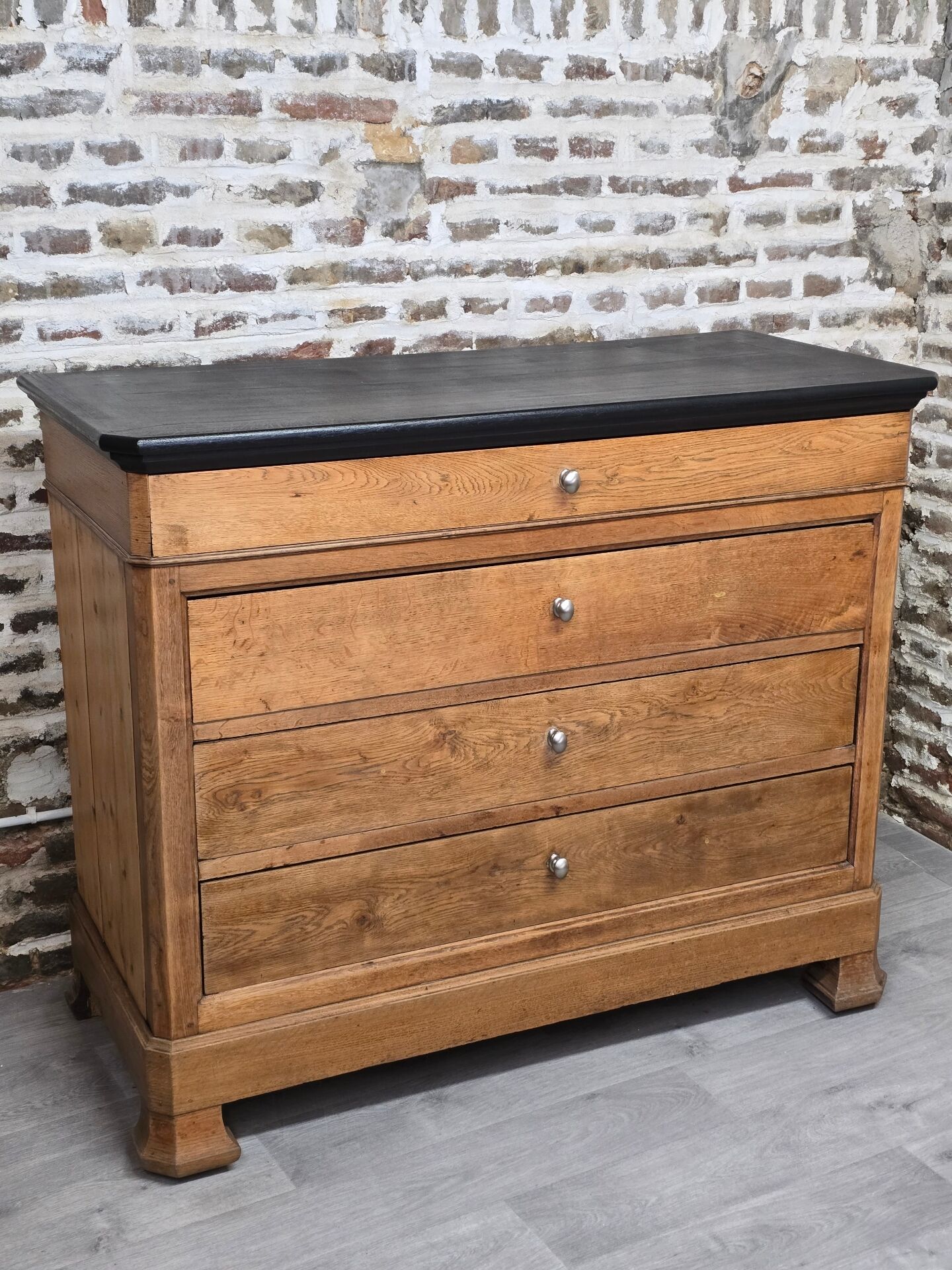 19th-century oak commode