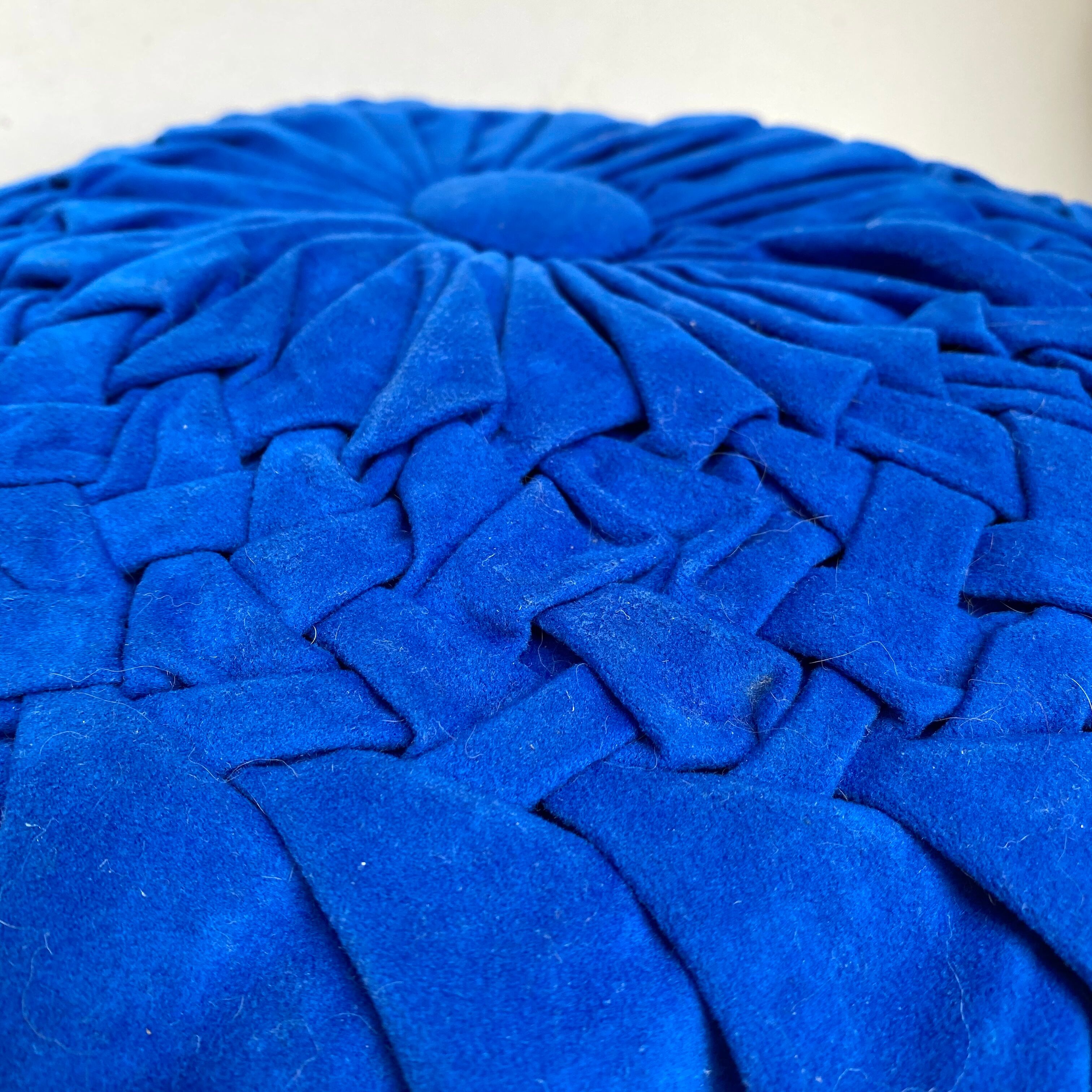 Vintage pleated round cushion
