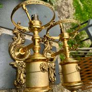 2 appliques murales en laiton style Empire